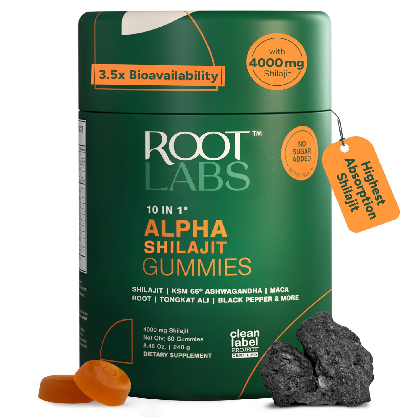 ROOT LABS 10-in-1 Alpha Shilajit Gummies